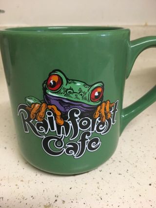Rainforest Cafe Large Green Frog Tea Coffee Mug 1999 Rio Cha Cha