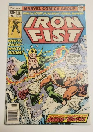 Iron Fist 14 (marvel 1977) — 1st Full Appearance Of Sabertooth