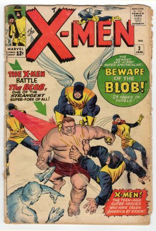 Silver Age X - Men 3 1964 Marvel Comics Third App The X - Men Stan Lee Jack Kirby