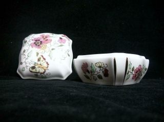 Zsolnay Pecs Hungary Butterfly Floral Trinket Box 1999 Hand Painted Numbered