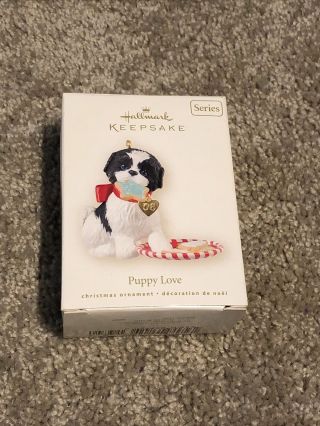 2008 Hallmark Puppy Love Series 18 Shih Tzu Dog Christmas Ornament