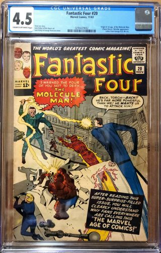 Fantastic Four 20 1963 Cgc 4.  5 (1st App Molecule Man)