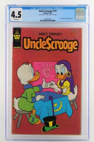 Uncle Scrooge 179 - Cgc 4.  5 Vg,  Whitman 1980 - Distributed In Multi - Packs Only