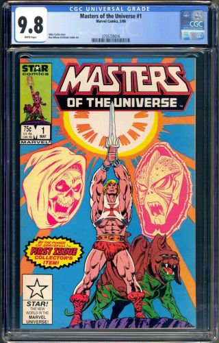 Marvel Masters Of The Universe 1 Cgc 9.  8 Wp - Nm/mt - He - Man Motu 1986