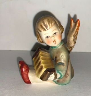 Goebel Hummel Porcelain Figurine 1/39/0 Tmk 2 Angel With Accordion Aa N937 Qq