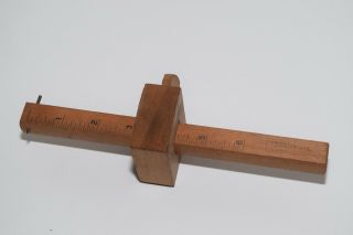 Vintage Stanley No 61 Wood Mortise Scribe Gauge Made In Usa Measuring Tool