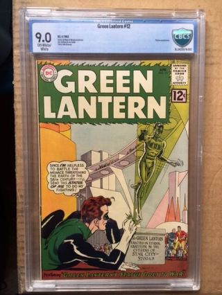 Green Lantern 12 Cbcs Vf/nm 9.  0; Ow - W; Kane C/a