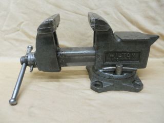 Vintage Wilton 111098 Work Bench Vice With Swivel Base - 3 1/2 " Jaws - Good Cond