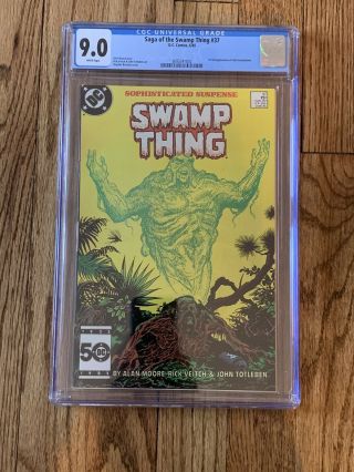 The Saga Of Swamp Thing 37 Vf/nm Cgc 9.  0 1st Appearance Of John Constantine
