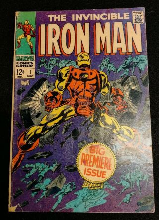 The Invincible Iron Man 1.  Big Premier Issue.  May 1968.  Marvel.
