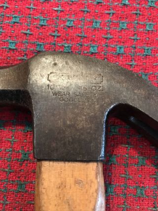 Vintage STANLEY 101 - 1/2 Curved Claw Hammer,  16 oz. 3