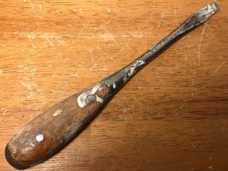 Vintage Irwin Split - Wood Handle Screwdriver 8 1/4 "