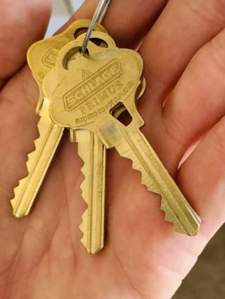 3 X Schlage S145 Primus High Security Keys Locksport Restricted Everest Lock Cut