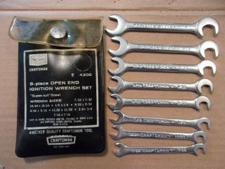 Vintage Craftsman V Series 8 Piece Combination Ignition Wrench Set 9 - 4306 Usa