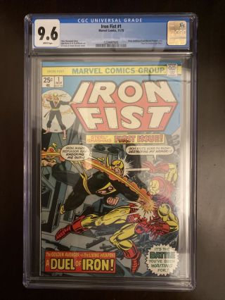 Iron Fist 1,  Classic Iron Man Vs Iron Fist Cover 1975 Cgc 9.  6