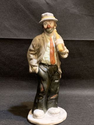 Emmett Kelly Jr.  The Clown " Hobo " Figurine By Flambro