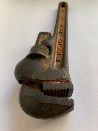 Vintage Ridgid 6 " Pipe Wrench The Ridge Tool Co.  Usa.