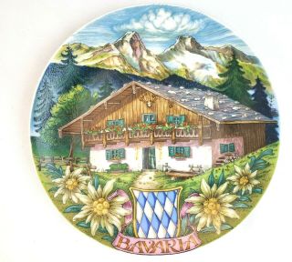 Bavaria Wall Plate 10 Inch West Germany Reutter Porzellan Collector Decorative