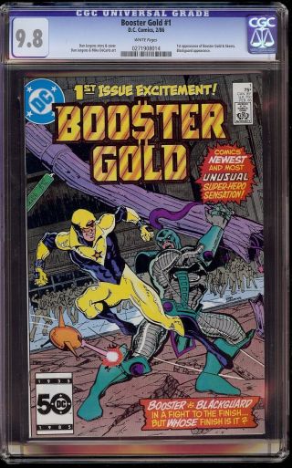 Booster Gold 1 Cgc 9.  8 White (dc,  1986) 1st Appearance Of Booster Gold