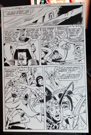 Dc Comics Presents 21 Page 3 - 1980 Bronze Age Superman Art - Joe Staton