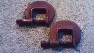 2 Vintage " Armstrong " No.  10 Heavy Duty C - Clamps Usa