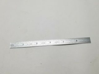 Starrett 6 " Tempered Steel Rule No.  C316r Reading 50ths And 100ths Made In Usa