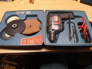 " Black & Decker " 3/8 Inch Electric Drill Vintage Box And Case.