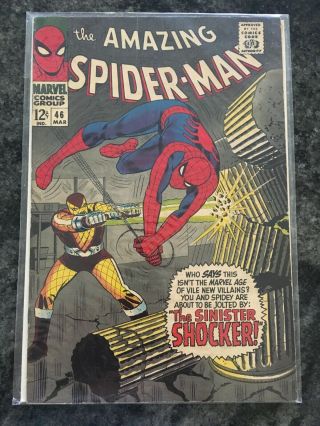 Spiderman 46 1967 Marvel Comic 1st App Shocker Key Issue