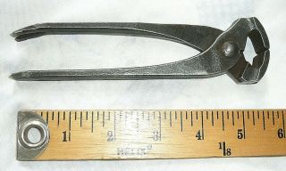 Vintage 6 " Sargent Blacksmith Farrier Horse Hoof Nippers Tongs Nail Puller Tool