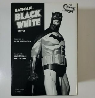 Dc Collectibles Batman Black & White Statue By Mike Mignola Jon Matthews Mib