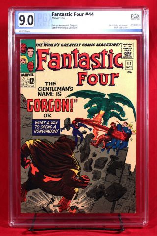 Fantastic Four 44 (marvel) Pgx 9.  0 Vf/nm Very Fine/near 1st Gorgon,  Cgc