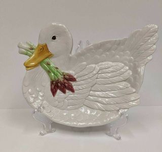 Fitz And Floyd Classics Le Canard Duck Asparagus Canape Plate Wall Hanging