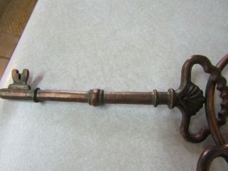 Vintage 6 Large Copper/Brass Metal Skeleton Keys on a Ring - Decorative 3