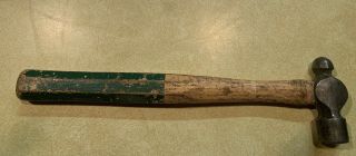 Vintage Proto Professional 1308 P 8oz Ball Peen Hammer Green Wood Handle