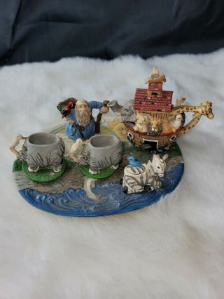 Noah’s Ark Miniature/mini Resin Tea Set No Damage