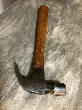 Vintage Claw Hammer 1 Lb 14 Oz Stanley