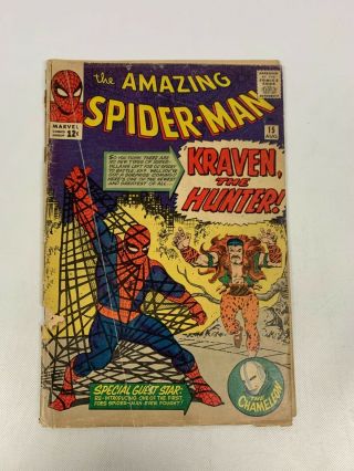 Marvel Comic 1964 The Spider - Man 15 1st Kraven
