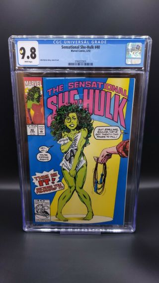 Sensational She - Hulk 40 Cgc 9.  8 White Pages Classic Bikini Sexy Cover