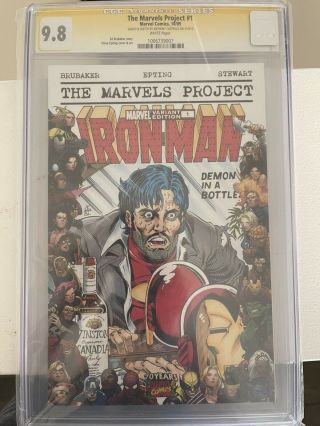 Cgc 9.  8 Marvel Projects 1 Iron Man Demon Sketch And Signed Anthony Castrillo