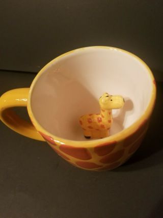 World Market - Giraffe Surprise Coffee Cup Mug Hand - Painted