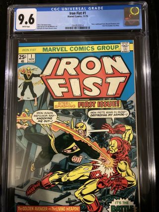 Iron Fist 1 (nov 1975,  Marvel) Cgc 9.  6 White Pages.  Iron Fist Vs.  Iron Man