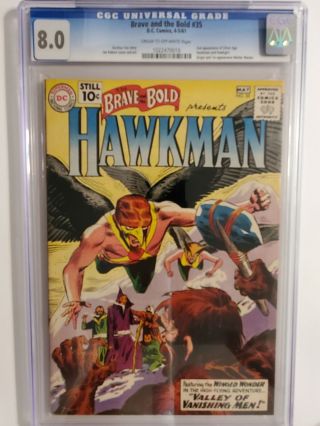 Brave And The Bold 35 (cgc 8.  0) 1961 2nd App Of S.  A.  Hawkman; 1st Matter Master