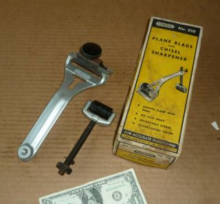 Vintage General No.  810 Plane Blade,  Chisel Sharpener,  Usa,  Old Woodworking Tool,  Box