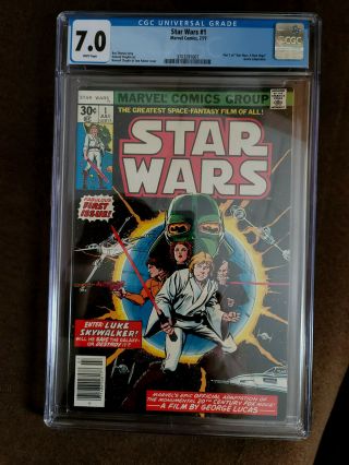 Star Wars 1 Cgc 7.  0.  White Pages