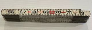 Vintage Folding Ruler/lufkin 066d Engineers - Folding 6 Foot,  10ths,  100ths/