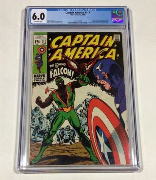 Captain America 117 CGC 6.  0 KEY (1st Falcon & Origin) 1969 Marvel 3