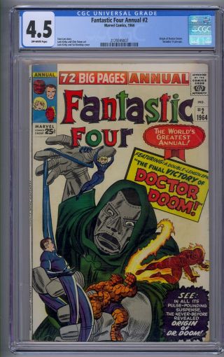 Fantastic Four Annual 2 Cgc 4.  5 Origin Of Doctor Doom