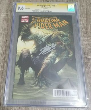 Spider - Man 689 Cgc 9.  6 Signed Stan Lee 1:25 Variant Lizard Cover Marvel