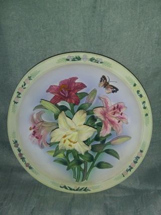 “lily Garden " - Gardens By Lena Liu Collector Plate - Bradford Exchange