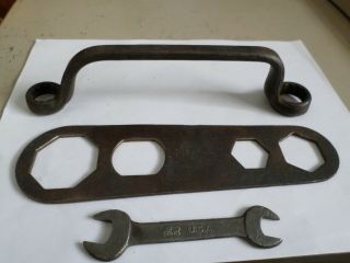 3 Ford Script Model A & T 1349 Wrench Box Open End Circle M 01a - 17017b 61 Tools